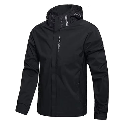 Veste Imperméable Homme Légère à Capuche — Spécial Randonnée & Voyage Veste Coupe-Vent et Pluie Homme — Extérieur Étanche et Respirant - BLACKBEARD OUTDOOR INDUSTRIES