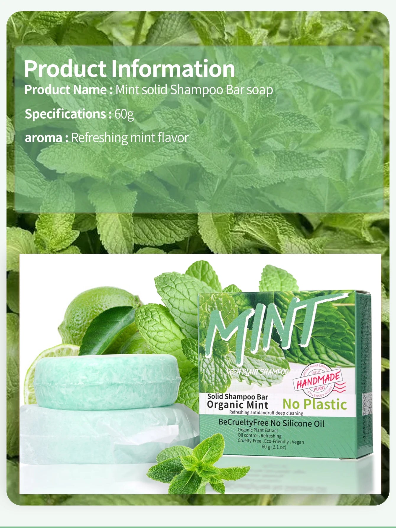 Shampooing Solide Rafraîchissant à la Menthe – Soin Capillaire Tonifiant & Naturel - BLACKBEARD OUTDOOR INDUSTRIES