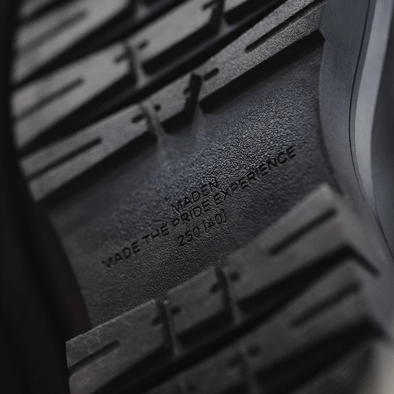 Maden Men's Handmade Cowboy Boots Black Motorcycle Boot British Split Leather TPR Sole Work Safety Boot Mid Outside Shoes BLACKBEARD OUTDOOR INDUSTRIES