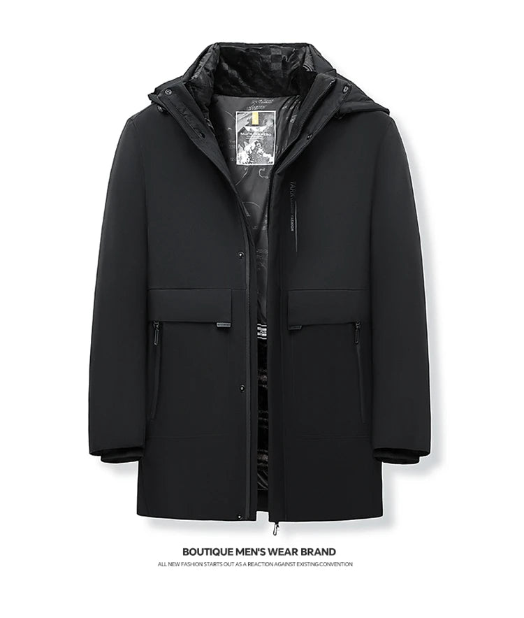 Parka Homme d'Hiver avec Col à Capuche, Résistante à l'Eau et au Vent - Confort et Chaleur -40°C BLACKBEARD OUTDOOR INDUSTRIES