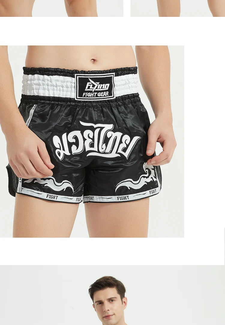 Shorts de Muay Thai et Boxe – Pour Hommes, Femmes, Enfants et Adolescents, Kickboxing, MMA, Sanda, Grappling, BJJ – Pantalons de Sport - BLACKBEARD OUTDOOR INDUSTRIES