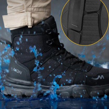 Bottes de Travail Indestructibles - Chaussures de Sécurité avec Embout en Acier, Résistantes aux Piqûres, Antidérapantes, pour Hommes et Femmes, Bottes Tactiques - BLACKBEARD OUTDOOR INDUSTRIES