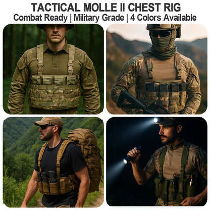 Chest rig tactique TAP MOLLE II – Panneau modulaire réglable