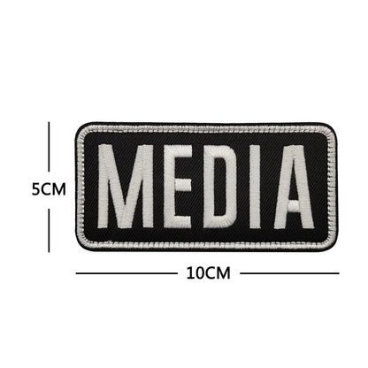 Patch Brassard Brodé PRESS MEDIA INSTRUCTOR – Réfléchissant & Lumineux | Velcro