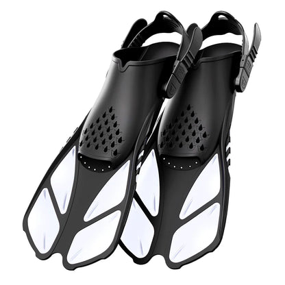 Palmes de Plongée Réglables Adulte – Fins Courtes en Silicone Ouvertes au Talon, Natation, Snorkeling, Voyage - BLACKBEARD OUTDOOR INDUSTRIES