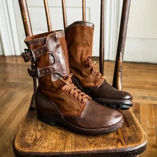 Rangers Militaires Style Armée – Bottes Tactiques Cuir PU Lacets Outdoor Unisexe