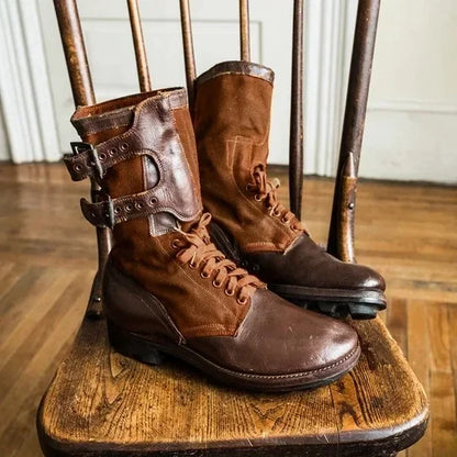 Rangers Militaires Style Armée – Bottes Tactiques Cuir PU Lacets Outdoor Unisexe