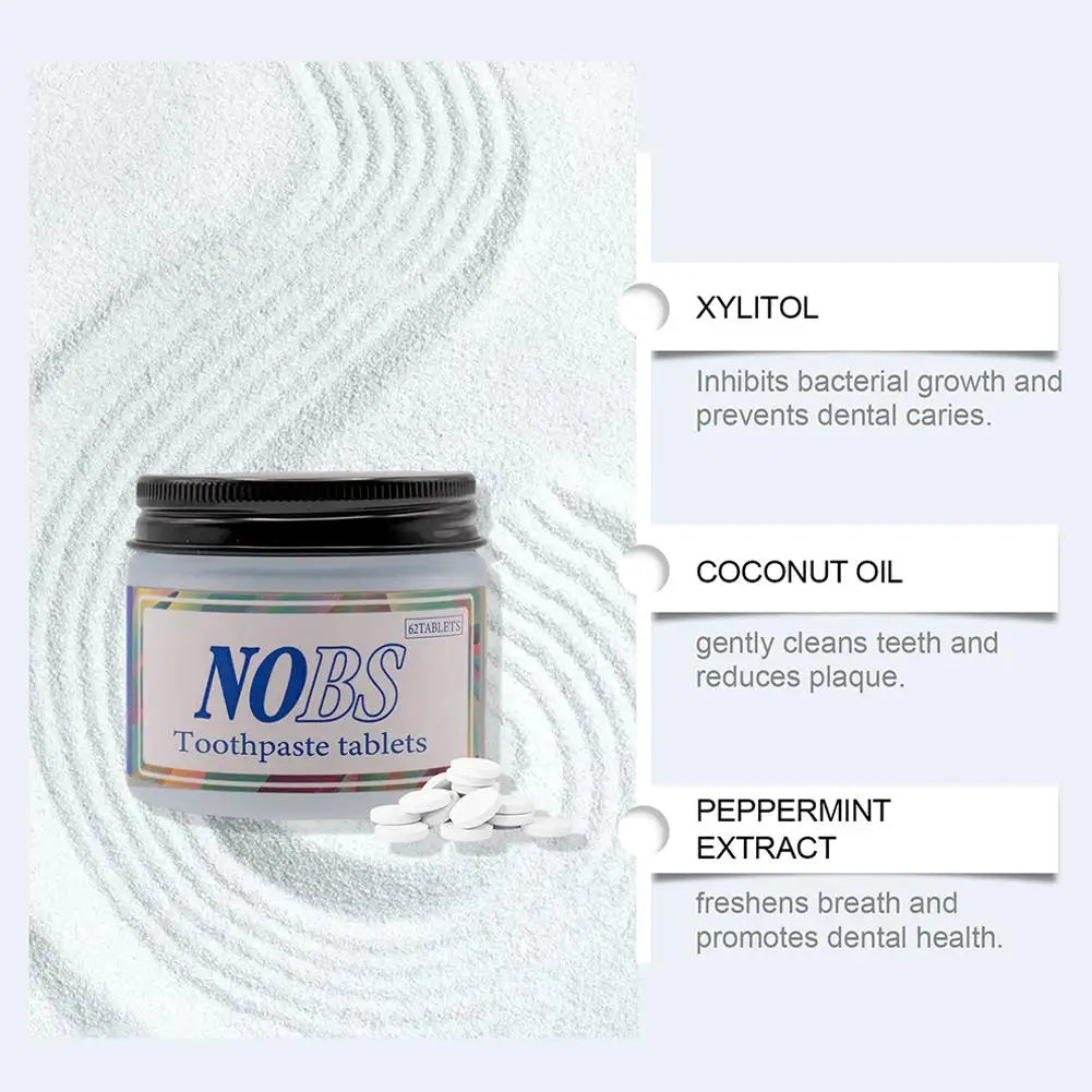 Comprimés Dentifrice à Croquer – 62 Pastilles Menthe Fraîche - BLACKBEARD OUTDOOR INDUSTRIES
