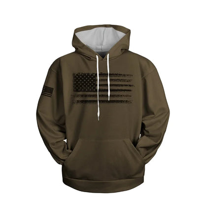 Hoodie Camouflage 3D Drapeau Américain — Sweat à Capuche Patriotique USA Imprimé Homme Femme Enfant - BLACKBEARD OUTDOOR INDUSTRIES