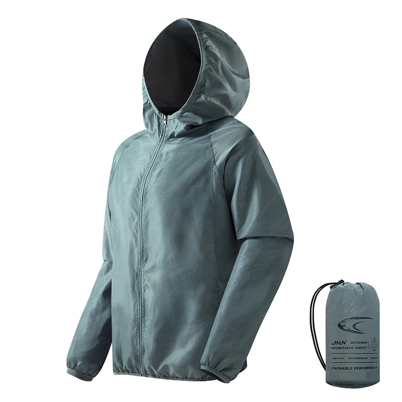 Veste coupe-vent femme UPF 50+ déperlante et pliable, randonnée