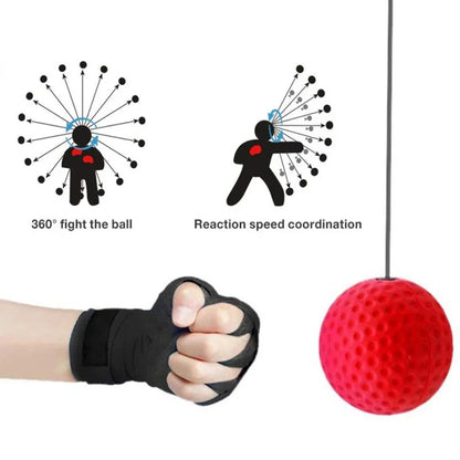 Speed Ball Boxe avec Bandeau Frontal – Entraînement Réflexes, Muay Thai, Sanda, MMA | Corde 90 cm | 4 Coloris - BLACKBEARD OUTDOOR INDUSTRIES