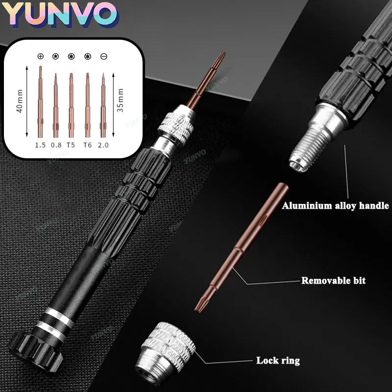 Kit d'Outils de Réparation pour Téléphone Mobile - 35 Pièces - Tournevis, Outils de Démontage d'Écran, Batterie, Nettoyage de Poussière - Compatible iPhone, Android, Samsung, Xiaomi, Huawei BLACKBEARD OUTDOOR INDUSTRIES