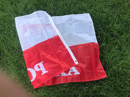 Drapeau de la République de Pologne – Aigle Polonais – 90x150 cm – Drapeau National Blanc et Rouge BLACKBEARD OUTDOOR INDUSTRIES