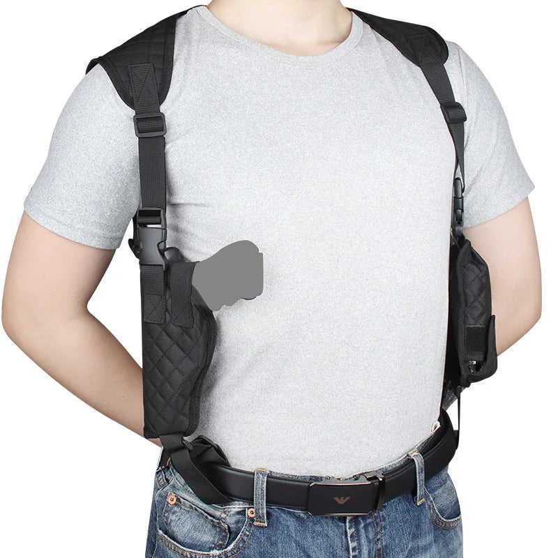 Holster Tactique à Port Discret avec Double Magasin - Pochette Sous-armé pour Pistolet - Accessoire de Tir et de Chasse BLACKBEARD OUTDOOR INDUSTRIES