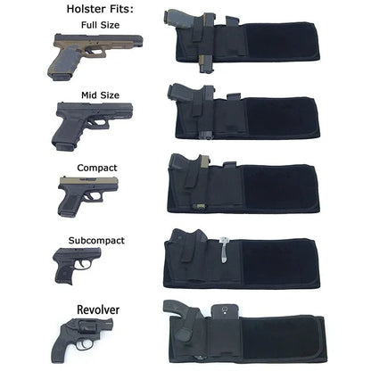 Holster Tactique Dissimulé Ceinture Ventre Canvas – Port Discret Unisexe – Chasse, Défense, Outdoor – 115 cm