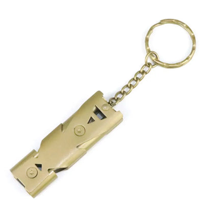 Sifflet de Survie Double Tube 180 dB — Acier Inoxydable Porte-Clés Urgence Outdoor - BLACKBEARD OUTDOOR INDUSTRIES
