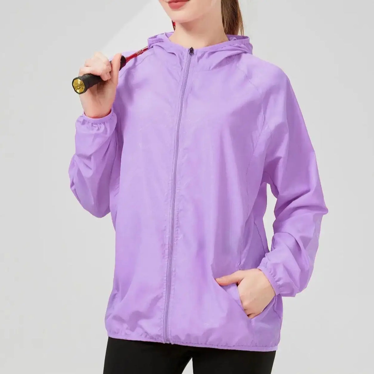 Veste coupe-vent femme anti-UV ultra légère, randonnée et sport