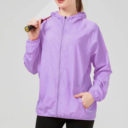 Veste coupe-vent femme anti-UV ultra légère, randonnée et sport