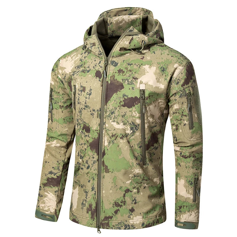 Outdoor TAD Men Military Tactical Hiking Jacket Lurker Shark Skin Softshell Outdoor Hunting Coat Hooded Multicam Camo Outerwear BLACKBEARD OUTDOOR INDUSTRIES