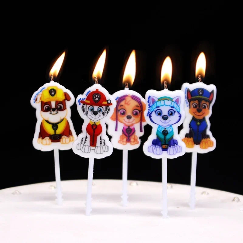 5pcs Paw Patrol bougies d'anniversaire pour enfants Ma boutique
