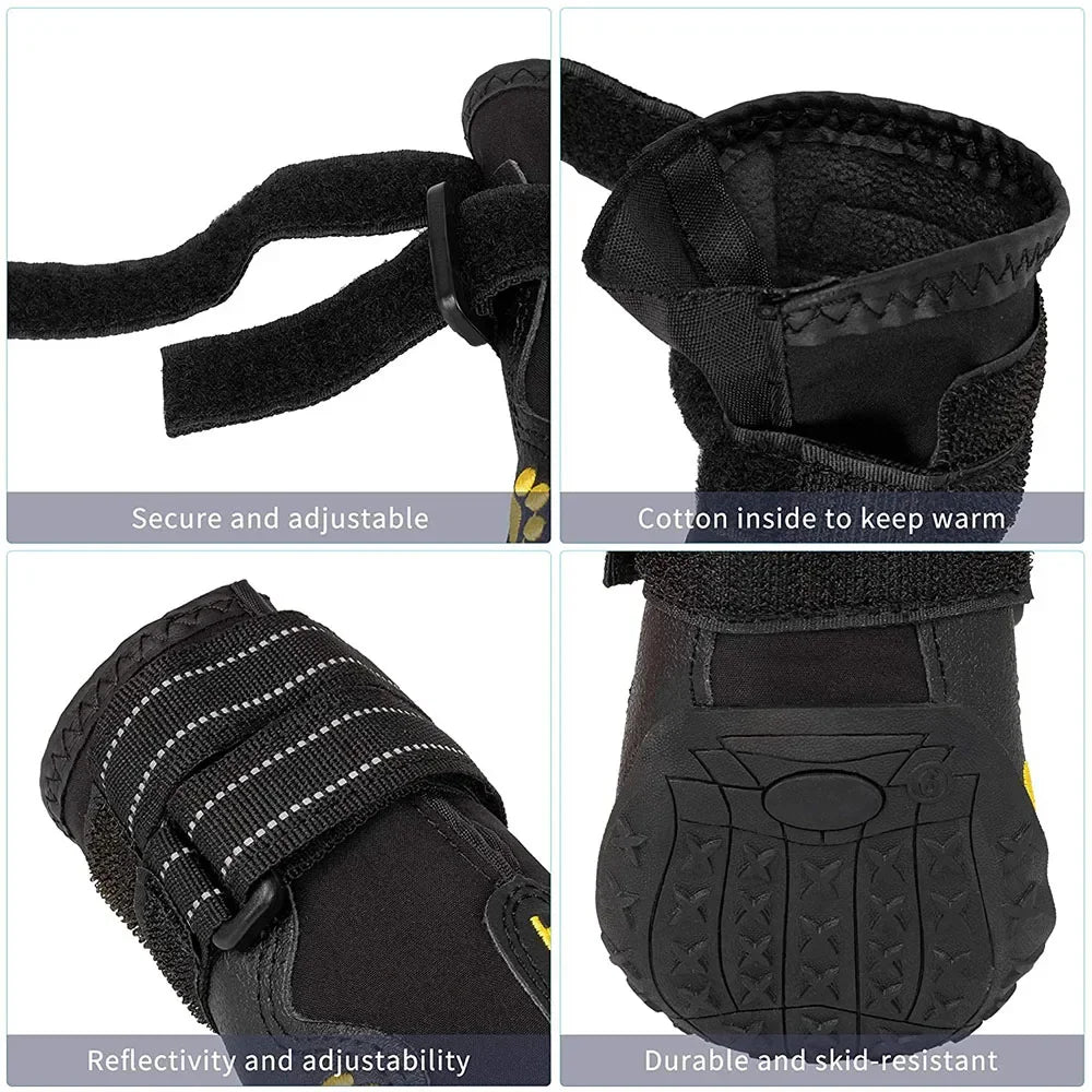 Chaussures Chien Imperméables – Bottines Antidérapantes Hiver & Été, Lot de 4 - BLACKBEARD OUTDOOR INDUSTRIES