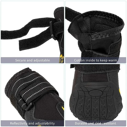 Chaussures Chien Imperméables – Bottines Antidérapantes Hiver & Été, Lot de 4 - BLACKBEARD OUTDOOR INDUSTRIES