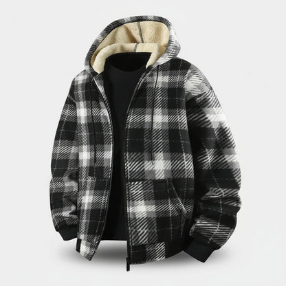 Veste polaire homme à capuche, chaude et zippée