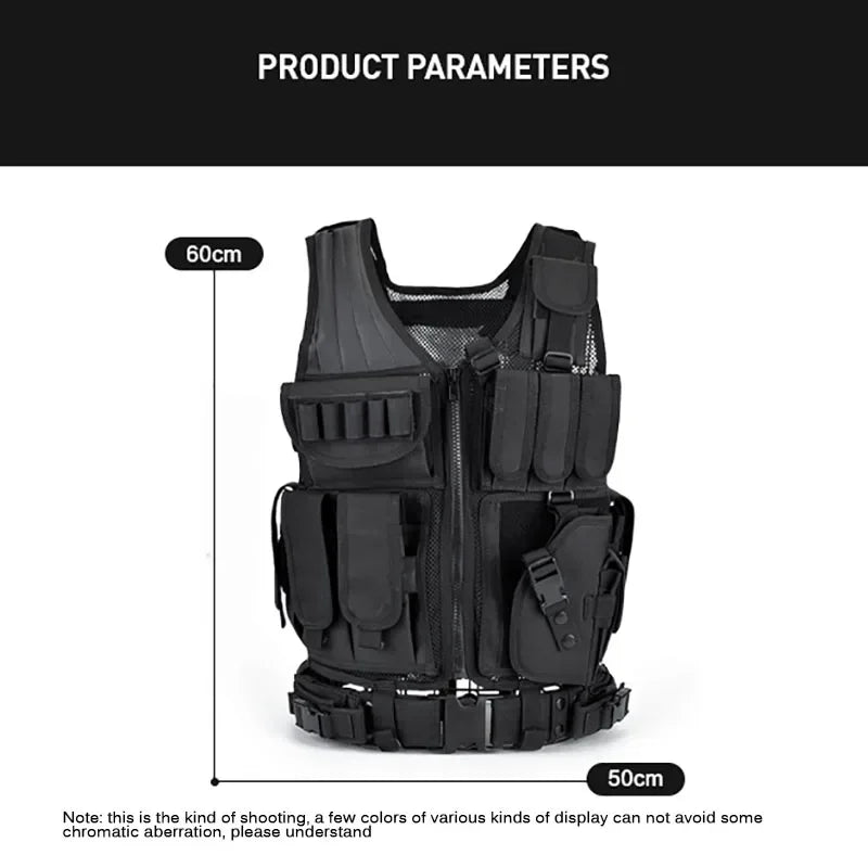 Gilet d’intervention tactique ajustable pour armée, chasse et entraînement Airsoft - BLACKBEARD OUTDOOR INDUSTRIES