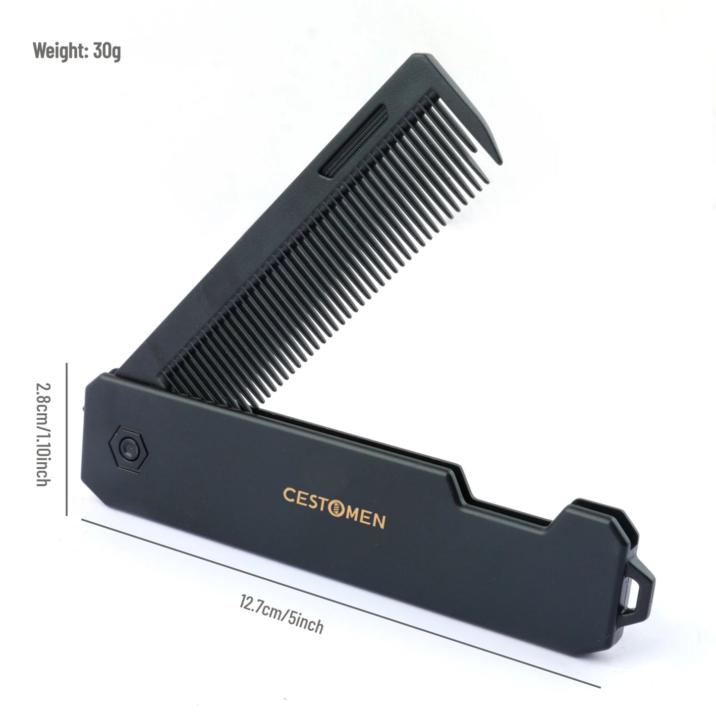 Peigne Pliable 2/3-en-1 Unisexe – Dents Larges & Denses, Barbe & Coiffure, Antistatique