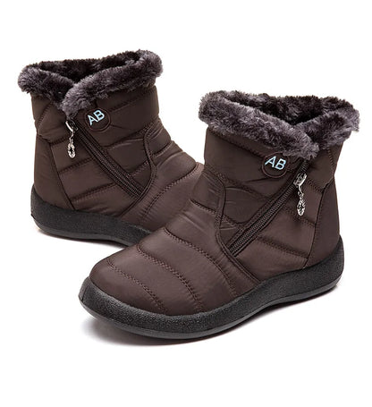 Bottines Hiver Femme Fourrées & Imperméables – Chaussures Chaudes à Talon Plat – Style Élégant & Confort – Neige / Froid - BLACKBEARD OUTDOOR INDUSTRIES