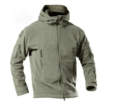 Veste Polaire Tactique Homme à Capuche - Chaude et Coupe-Vent, Hiver