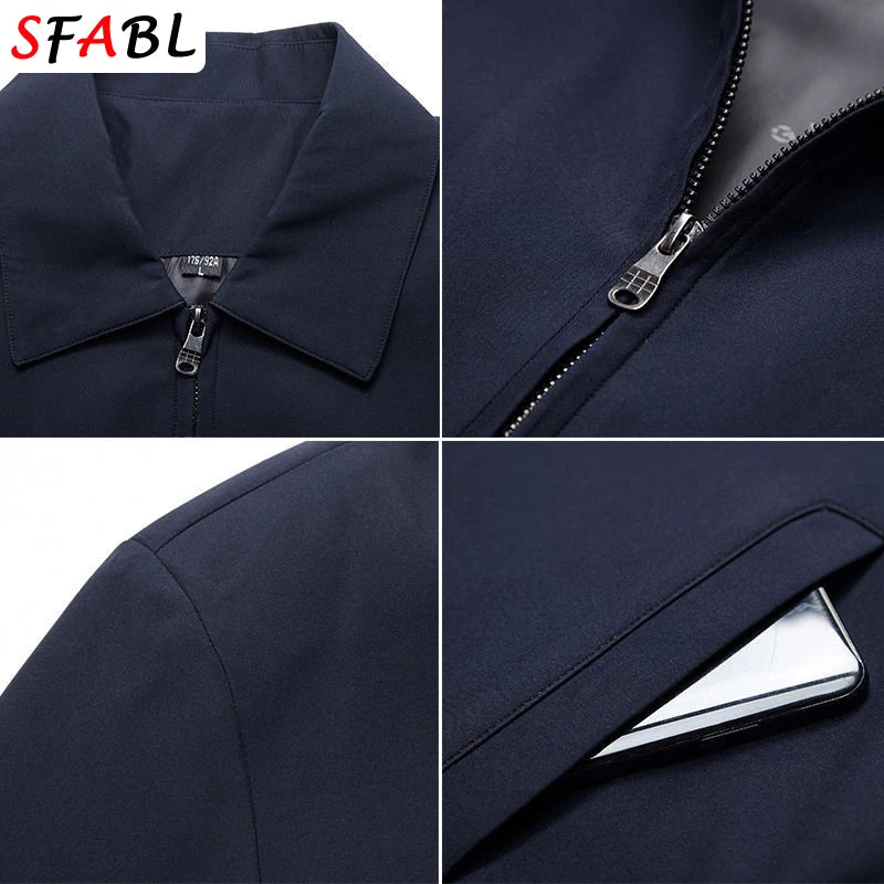 Veste Blazer Homme Business Casual – Coupe Ample, Col Rabattu, Fermeture Éclair | Printemps Été - BLACKBEARD OUTDOOR INDUSTRIES