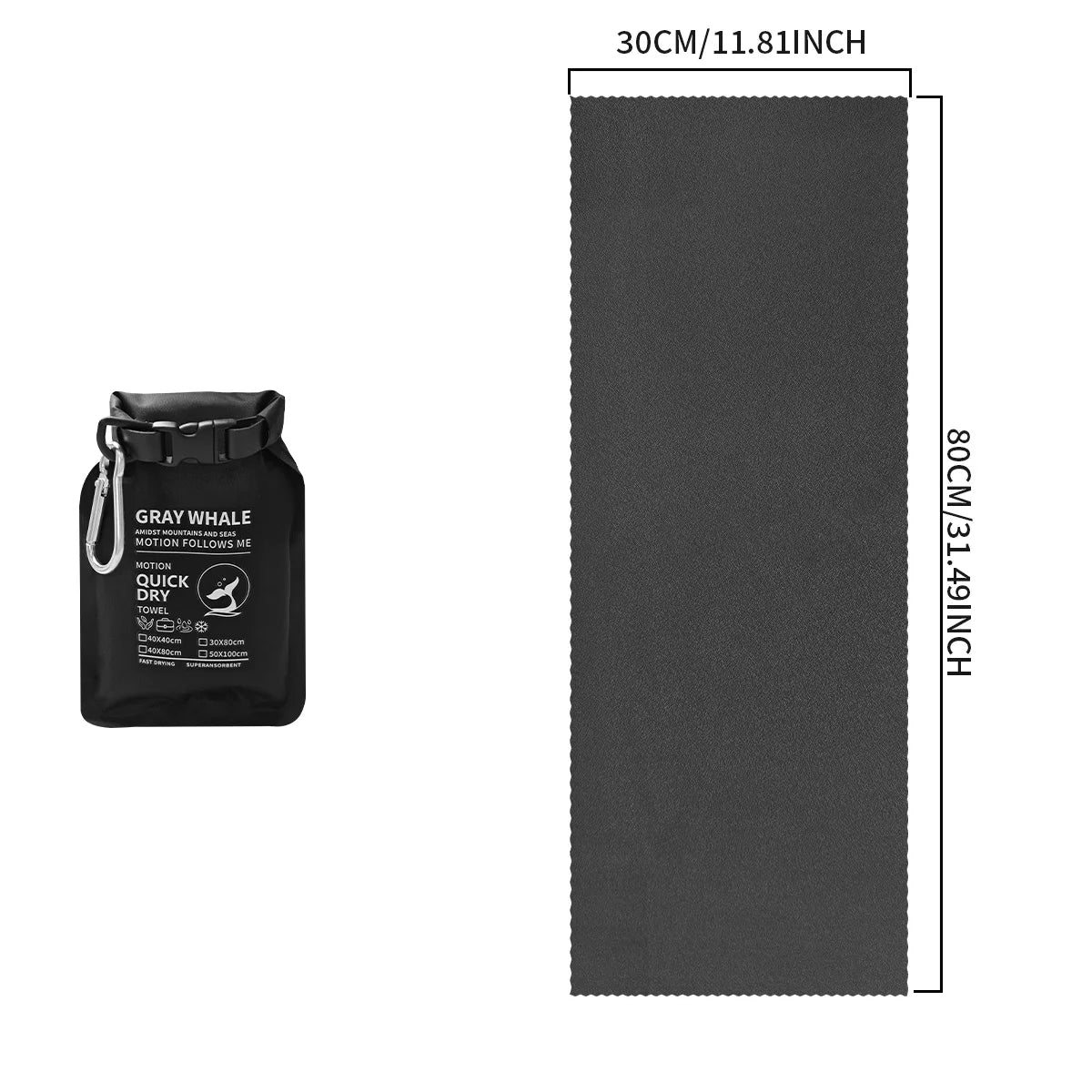 Serviette de sport séchage rapide en microfibre – compacte, ultra‑légère, idéale pour la gym, le camping et le voyage - BLACKBEARD OUTDOOR INDUSTRIES