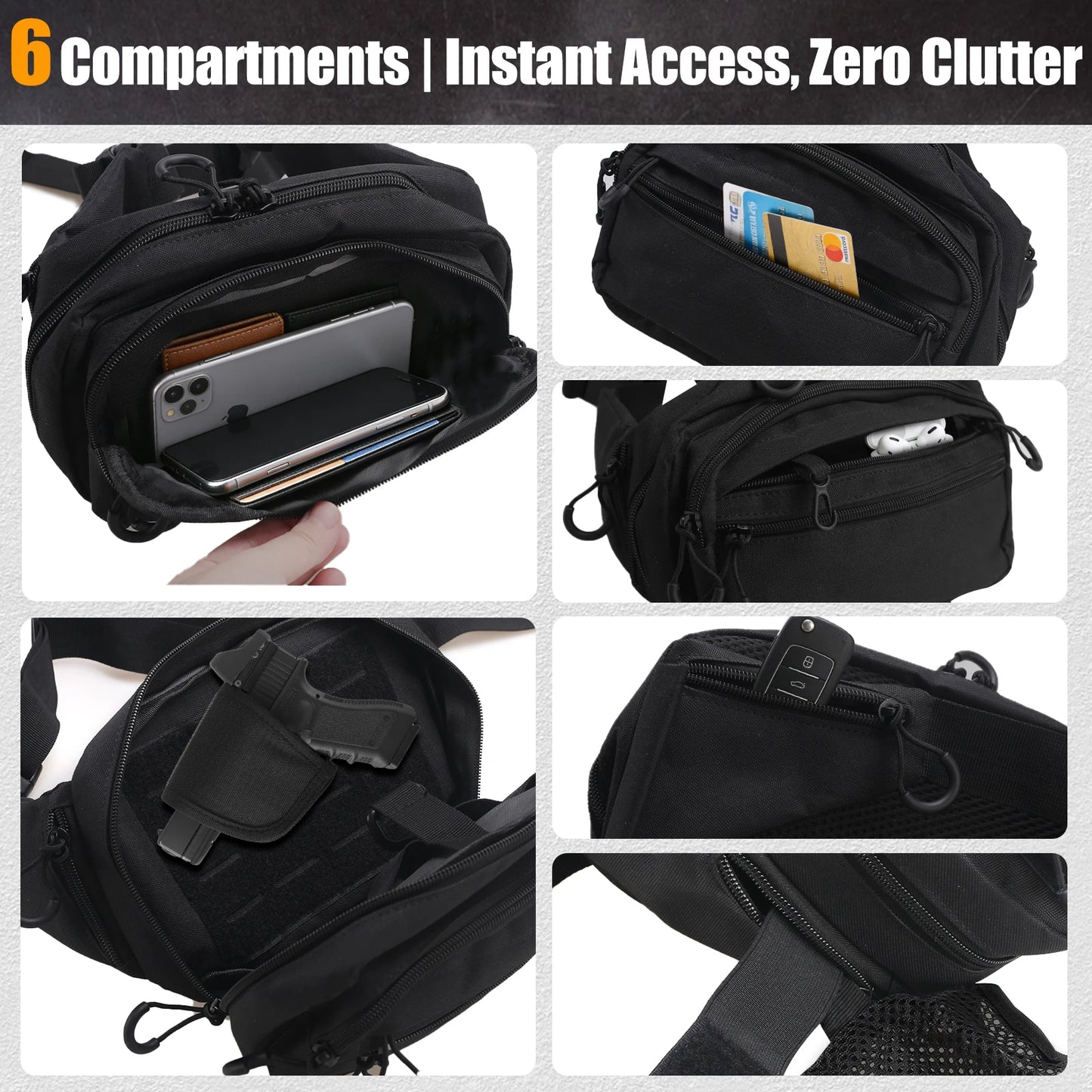 Sacoche banane tactique holster à Ouverture Rapide avec Porte‑Chargeurs et Poche Cachée - BLACKBEARD OUTDOOR INDUSTRIES