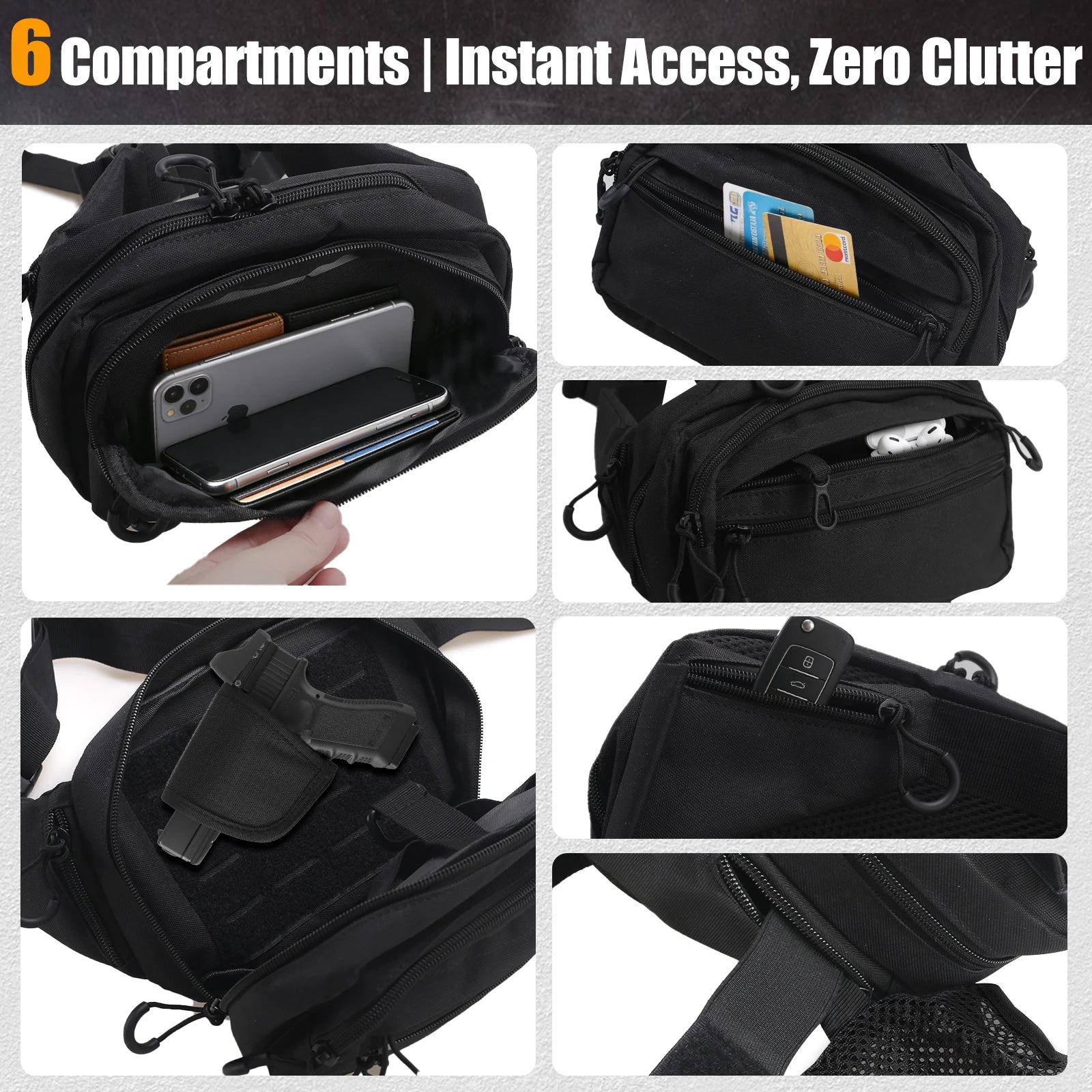 Sacoche banane tactique holster à Ouverture Rapide avec Porte‑Chargeurs et Poche Cachée - BLACKBEARD OUTDOOR INDUSTRIES