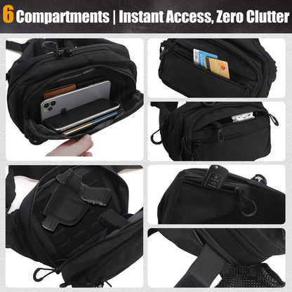 Sacoche banane tactique holster à Ouverture Rapide avec Porte‑Chargeurs et Poche Cachée - BLACKBEARD OUTDOOR INDUSTRIES