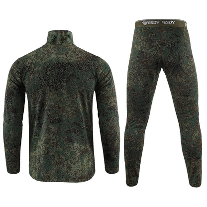 Ensemble Sous-Vêtement Thermique Homme – Polaire Compressif Séchage Rapide Style Militaire
