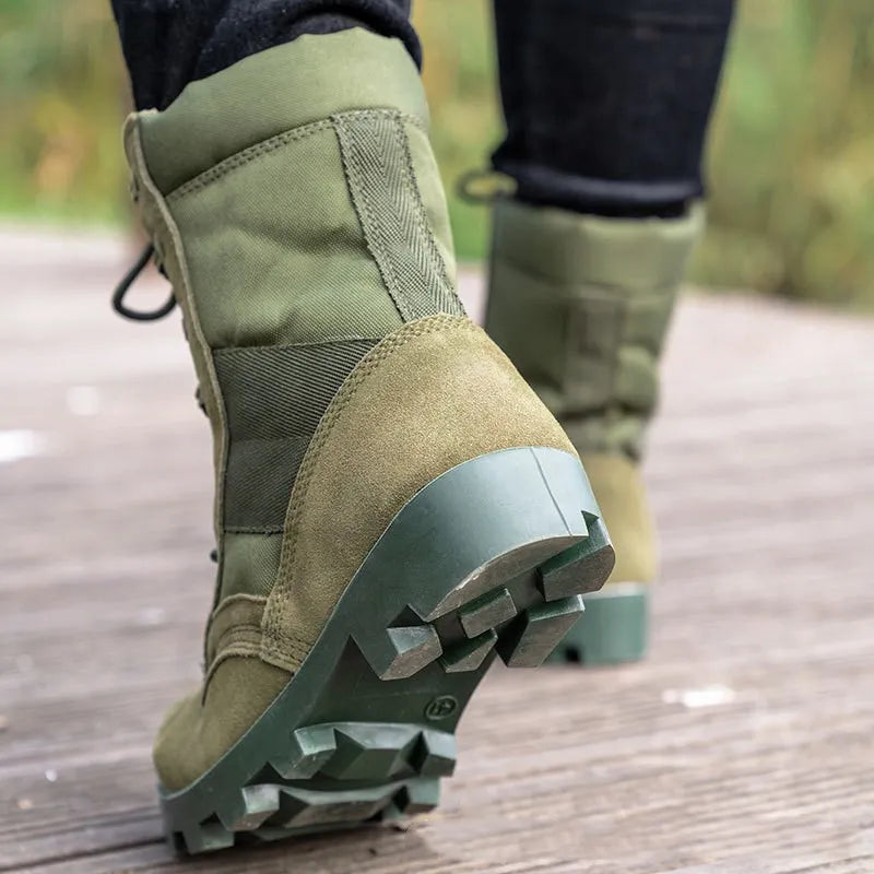 Bottes Tactiques Desert Boots Vertes - Imperméables, Tailles 37 à 48