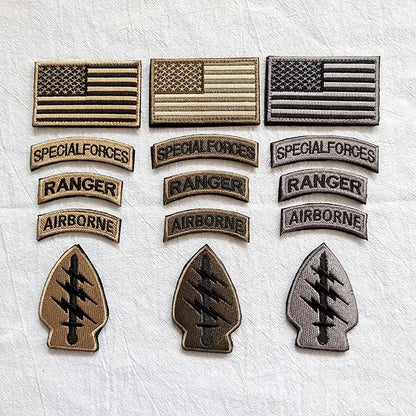 Patch Brodé Forces Spéciales avec Drapeau des États-Unis –  avec Velcro pour Casque, Vêtements et Équipements Militaires - BLACKBEARD OUTDOOR INDUSTRIES