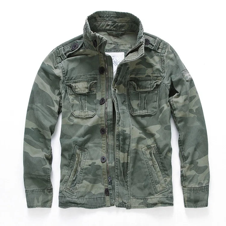 2025 Men Jacket Men M65 Denim Retro Cargo Jacketes Outdoor Multi Pockets Camo Tops Field Casual Fashion Hiking Coats Uniform BLACKBEARD OUTDOOR INDUSTRIES