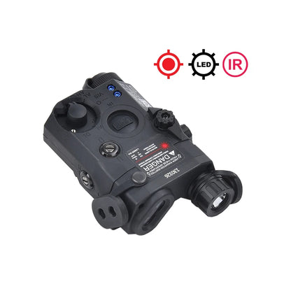 WADSN PEQ-15 UHP – Boîtier Laser IR / Rouge / Vert + LED 180 lm, Rail Picatinny 20mm, Airsoft & Chasse