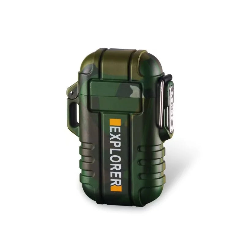 Briquet tempête électrique double arc, rechargeable USB ou gaz