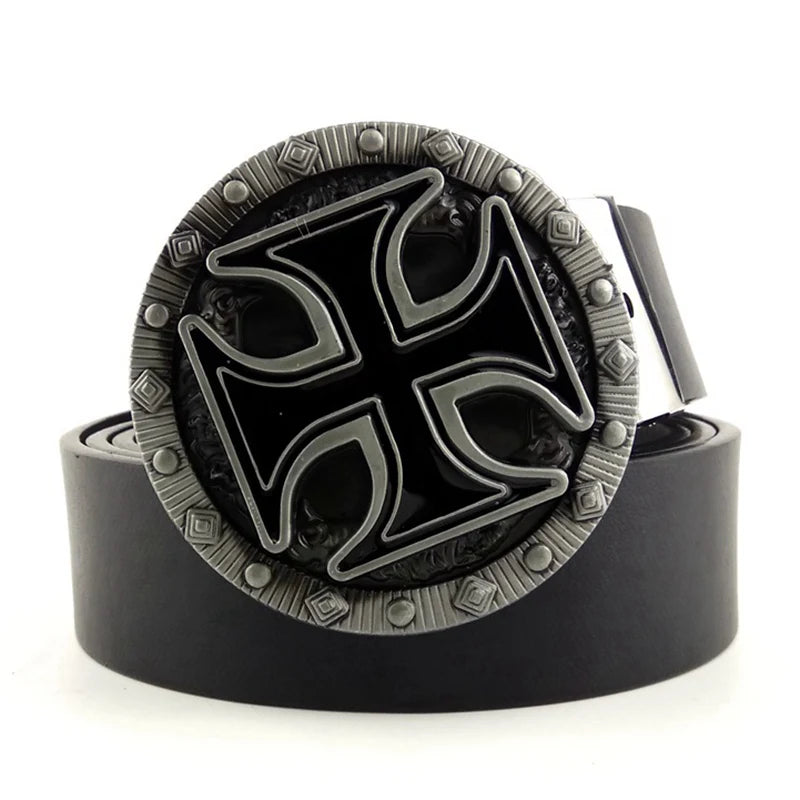 Ceinture en Cuir PU avec Boucle Métallique XXL pour Hommes - Accessoires Western Cowboy Ma boutique