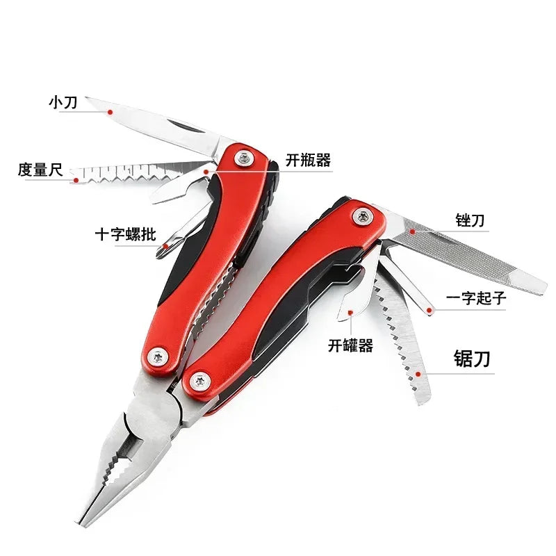 1 Pcs Multi Functional Folding Pliers Combination Multi-purpose Tool Outdoor Portable Pointed Nose Pliers Camping Tool Pliers BLACKBEARD OUTDOOR INDUSTRIES