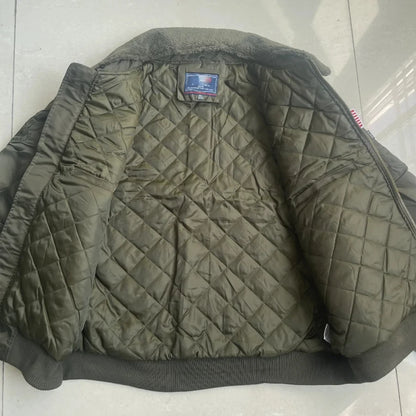 Veste Bomber Homme MA-1 Hiver – Col Fourrure | Veste Militaire Fonctionnelle avec Grandes Poches – Style Chasseur & Avion - BLACKBEARD OUTDOOR INDUSTRIES