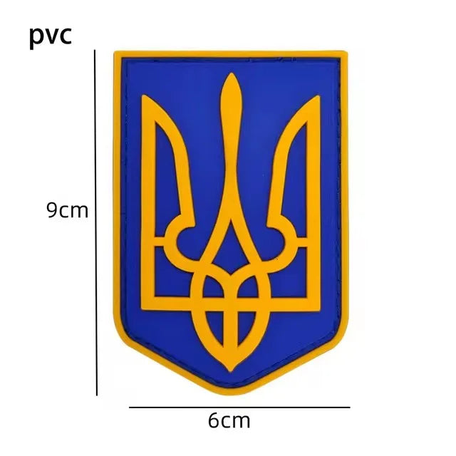 Patch Tactique Ukraine Brodé – Écusson Drapeau Ukrainien, Velcro Hook & Loop