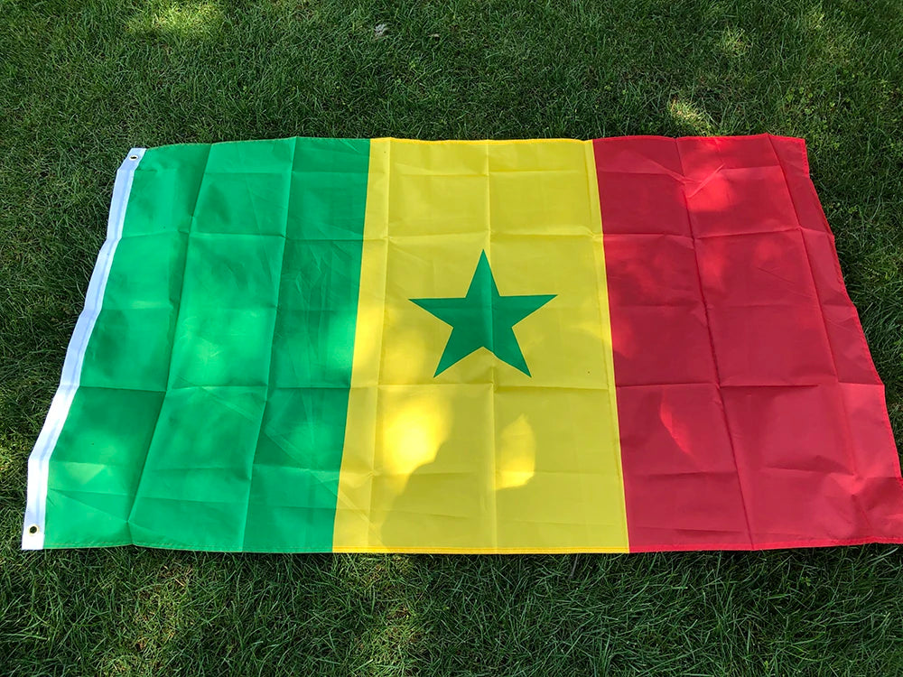 Drapeau du Sénégal 90x150 cm – Bannière en Polyester pour Décoration (Intérieur et Extérieur) BLACKBEARD OUTDOOR INDUSTRIES