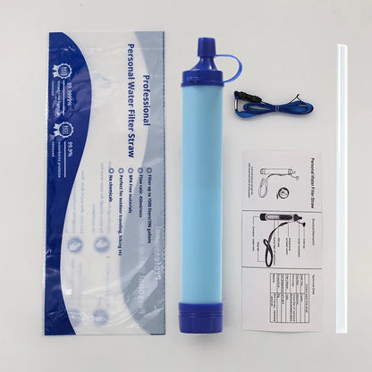 Filtre à Eau Portable Survie – Paille Purificateur 4 Étapes 0,01 Micron UPF