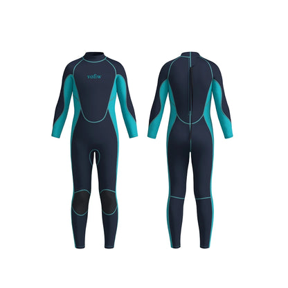 Combinaison de Plongée Enfant 3MM Néoprène à Fermeture Arrière – Maillot de Bain Surf, Snorkeling, Natation, Manches Longues pour Garçons et Filles - BLACKBEARD OUTDOOR INDUSTRIES