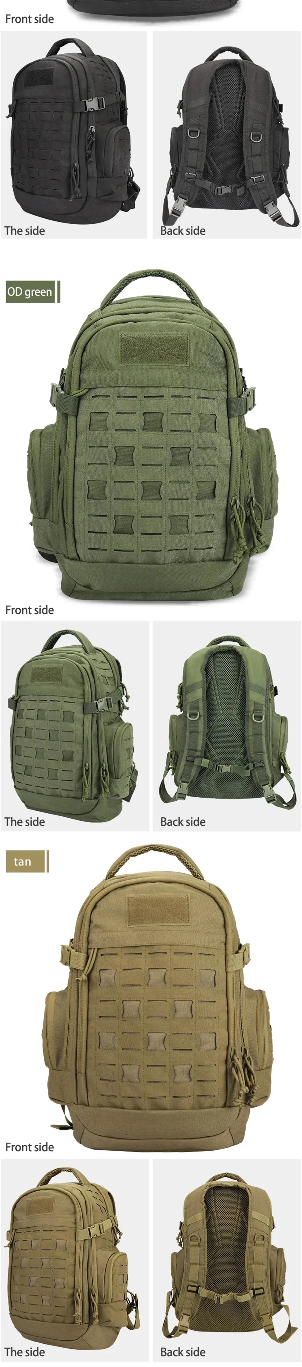 Sac à Dos Tactique YAKEDA – Randonnée, Trekking, Montagne, Camping Camouflage 600D Molle - BLACKBEARD OUTDOOR INDUSTRIES